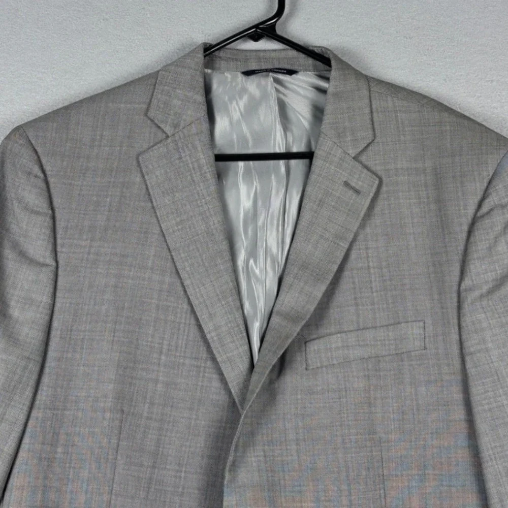 Ralph Lauren 2-Button Wool Blazer Jacket 42L Gray Professional Sport Coat